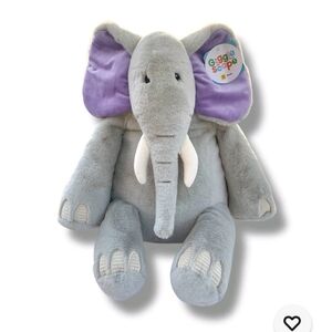 Gigglescape Elephant Stuffed Animal - Gigglescape Zoo Animal Gray Purple 19" NWT